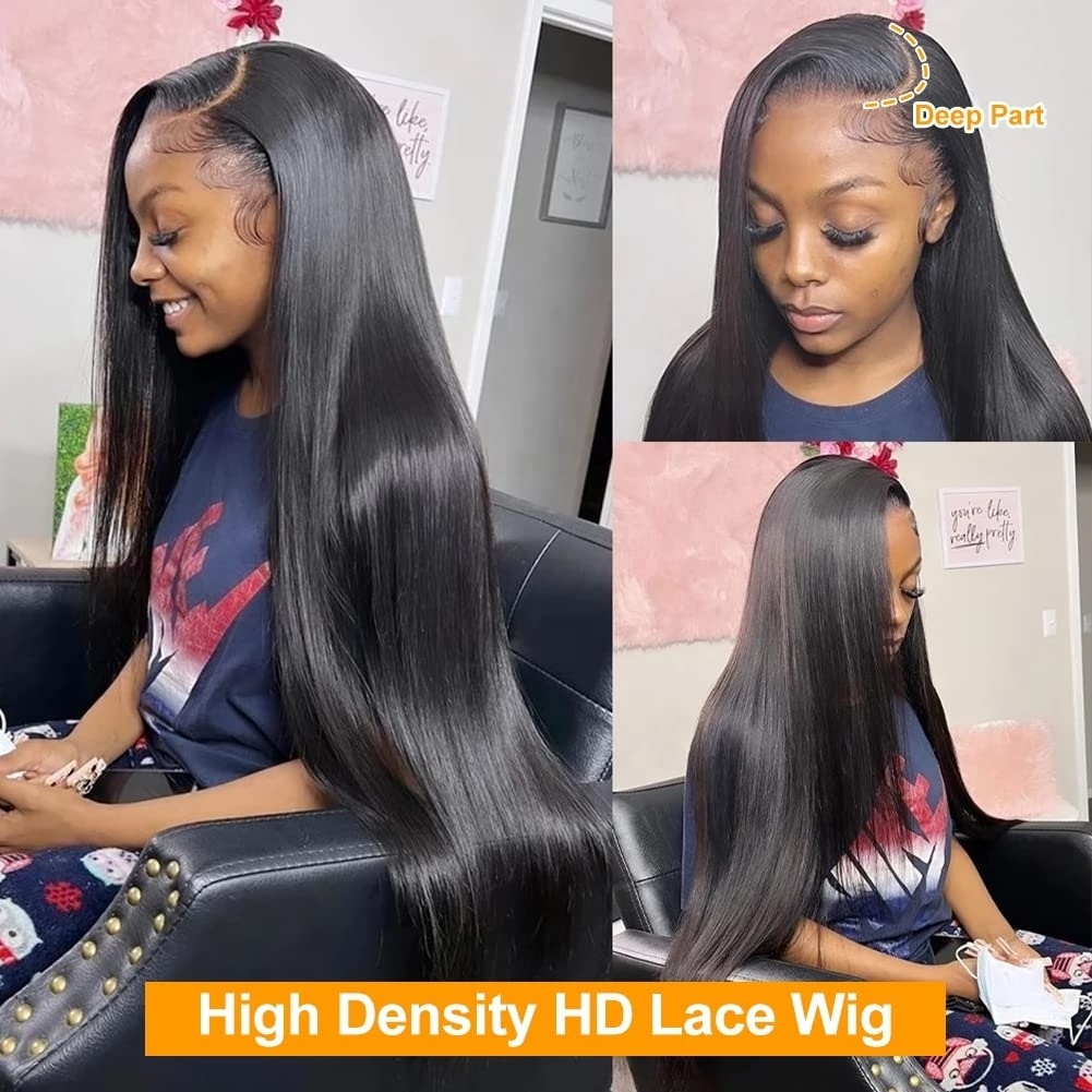 Natural Human Hair 13x4 Lace Front Frontal Wig for Black  White Women Brazilian Human Hair Wigs for Sale 13*4 Lace Front Wig