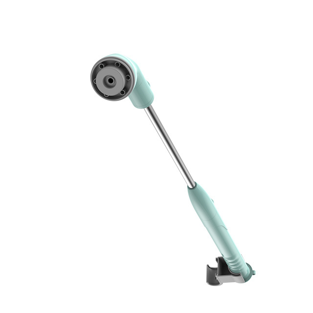 Hot selling hand held electric cleaning brush long handle electric spin scrubber with 4 replaceable brush.