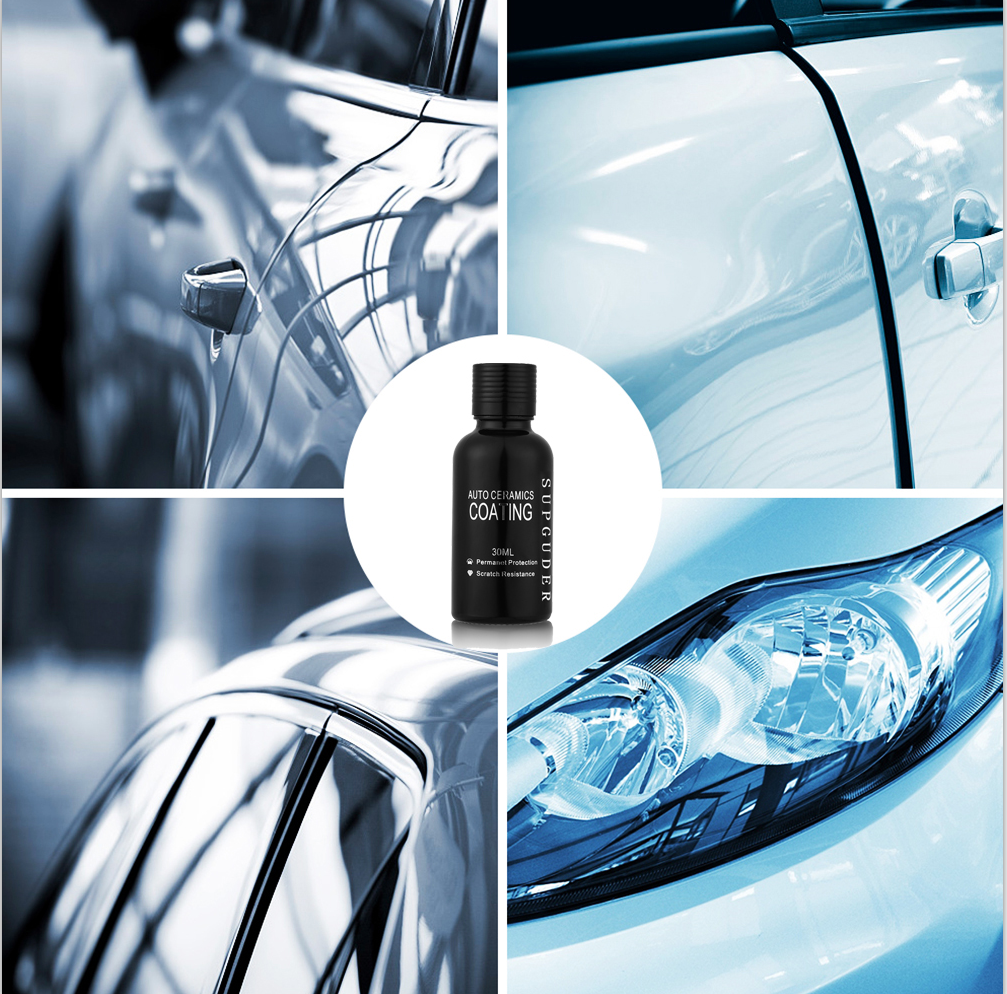 Supguder 10H Nano Super Ceramic Coating Hydrophobic for Cars-High Gloss Ceramic Car Coating Car polish Kit 30ml-Anti Scratch