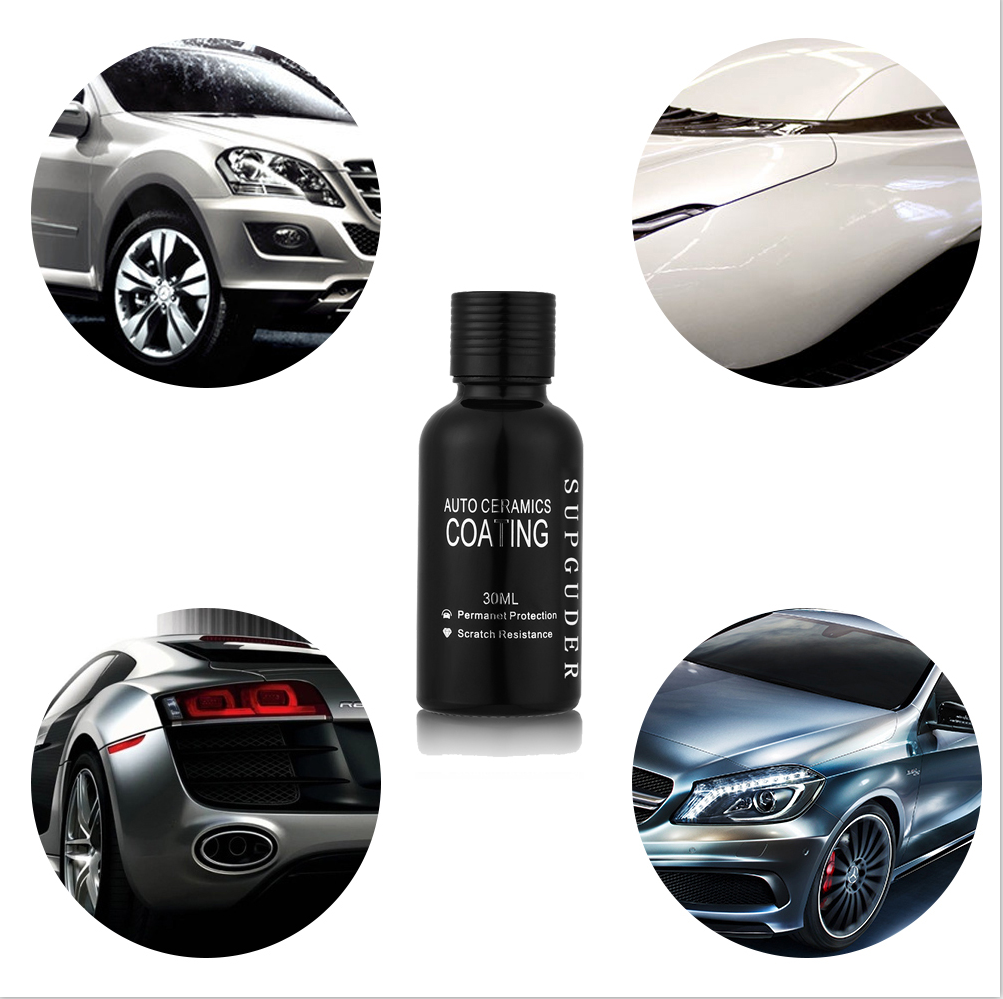 Supguder 10H Nano Super Ceramic Coating Hydrophobic for Cars-High Gloss Ceramic Car Coating Car polish Kit 30ml-Anti Scratch