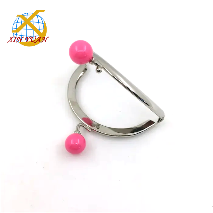 Popular Bead 8*4.5cm nickel Kiss Clasp clip hardware Glue in Purse Frame Bag DIY Frame Metal accessories