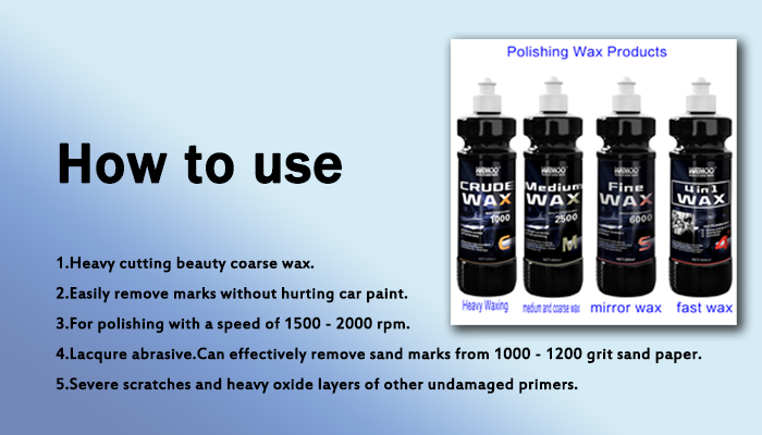 Water-Based Car Polish for Scratch Removal Coarse Medium and Fine Polishing for Waxing 4-in-1 wax