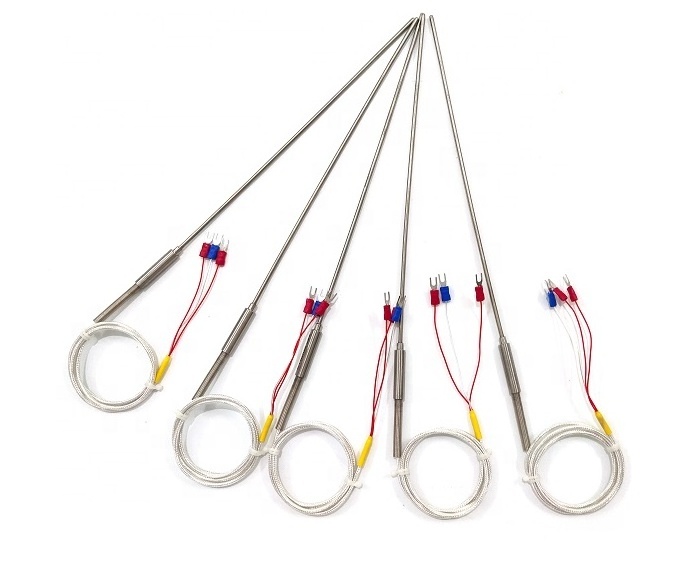 High acccuracy class A 2/3/4 wires rtd pt100 thermocouple sensors with PTFE lead wire