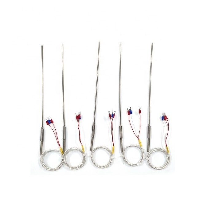 High acccuracy class A 2/3/4 wires rtd pt100 thermocouple sensors with PTFE lead wire