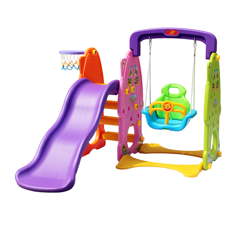 Toddler Colorful slide and swing Climber Freestand indoor outdoor playground swing and slide multifunction baby swing and slide