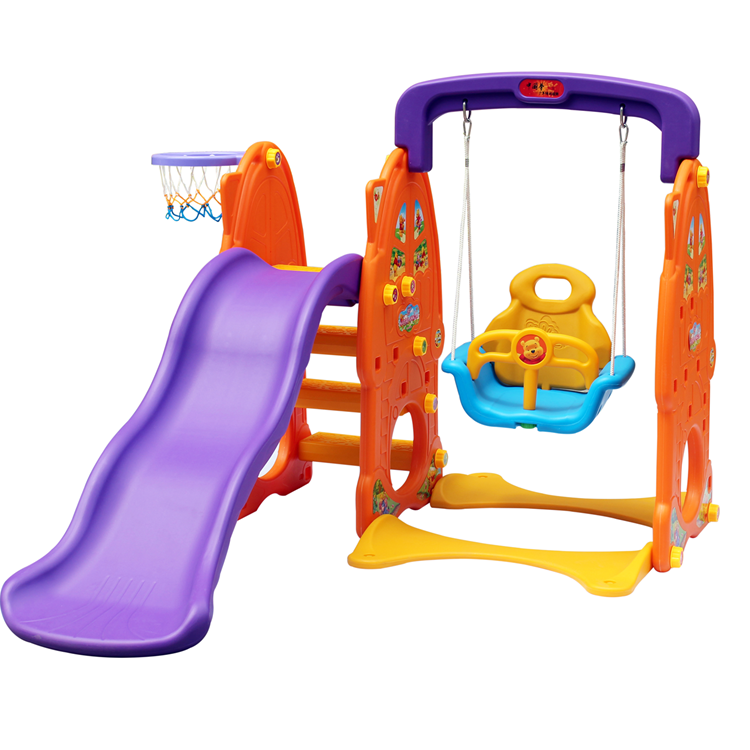 Toddler Colorful slide and swing Climber Freestand indoor outdoor playground swing and slide multifunction baby swing and slide