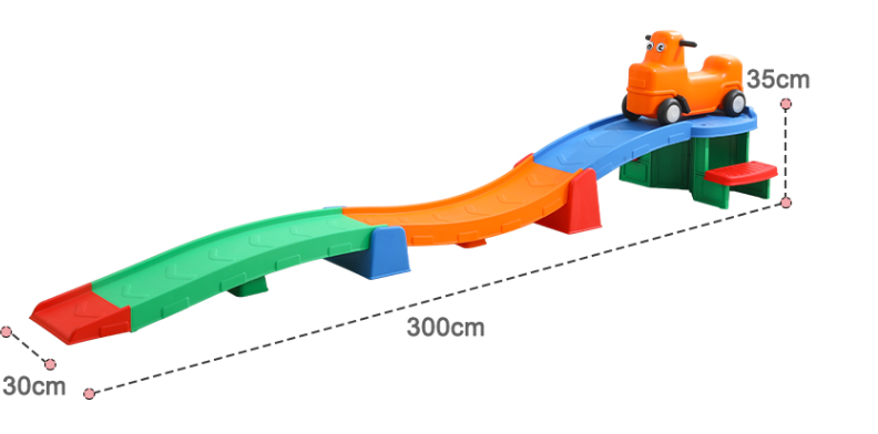 Plastic car roller coaster toddler car