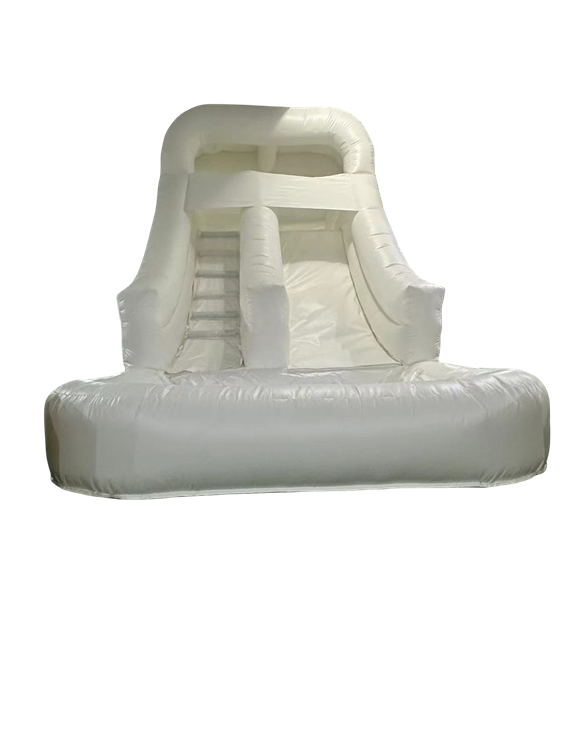 commercial white PVC 20F inflatable water double slide Inflatable Bouncy slide for kids