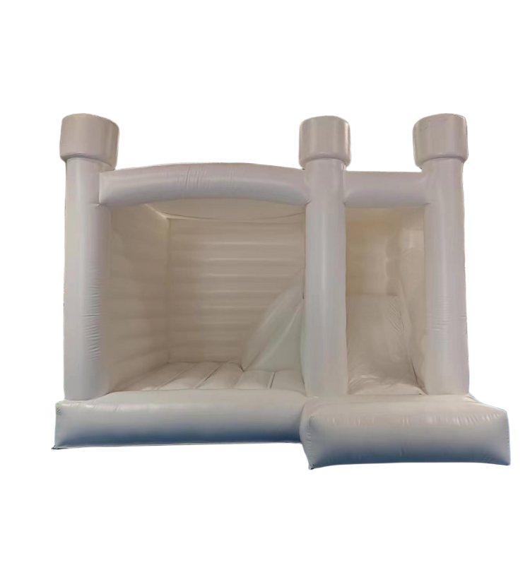 commercial white bounce house with ball pit inflatable castle water slide pool for rental