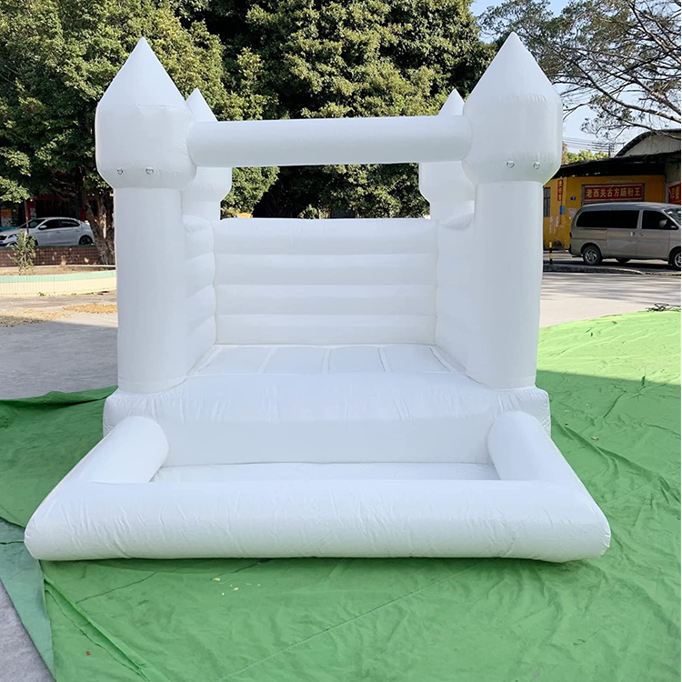 Amazing Quality white PVC cheap inflatable bouncing castle wedding birthday Party kids adult white castle bounce house 16x16