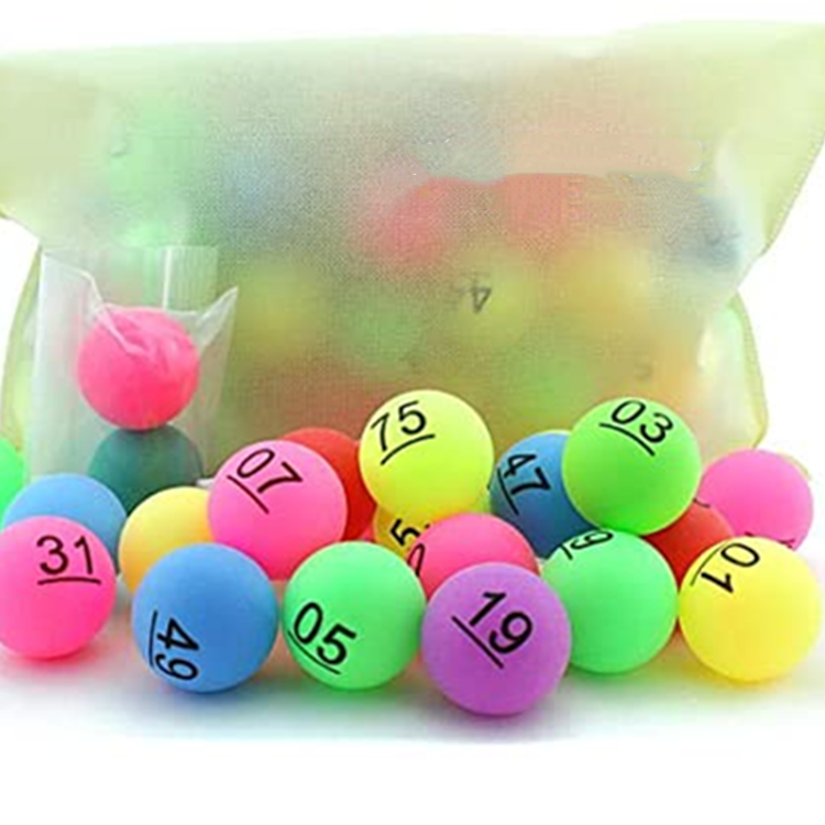 Wholesale green red purple pink blue yellow white  plastic lottery balls high elastic matt lottery ball numbered100 lottery ball