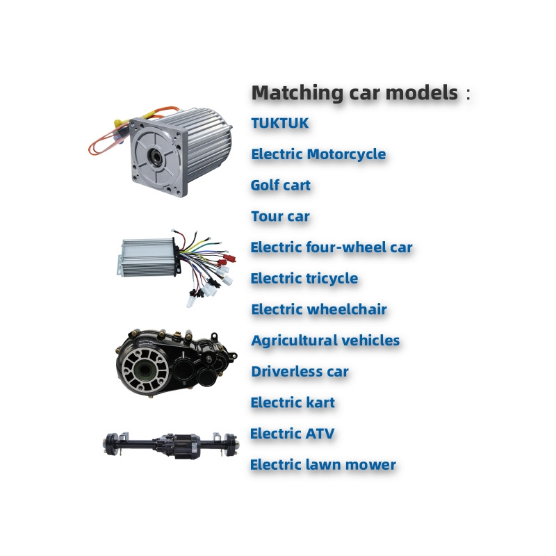 DC brushless motor 5000W E rickshaw engine electric motor DC brushless ATV gearbox electric differential 48v to 96v