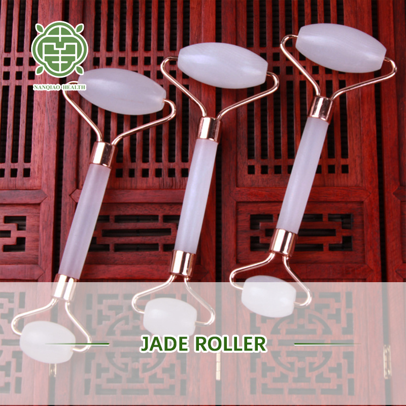 Nanqiao rose quartz gua sha with logo jawline exerciser and gua sha set gua sha and stainless steel roller