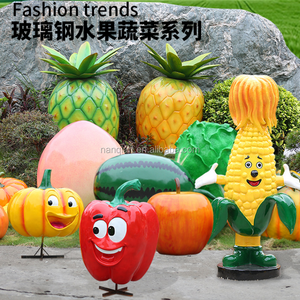 Park Garden Decoration Lifesize Sculpture Art Fiberglass Cartoon Funny Pumpkin Statues