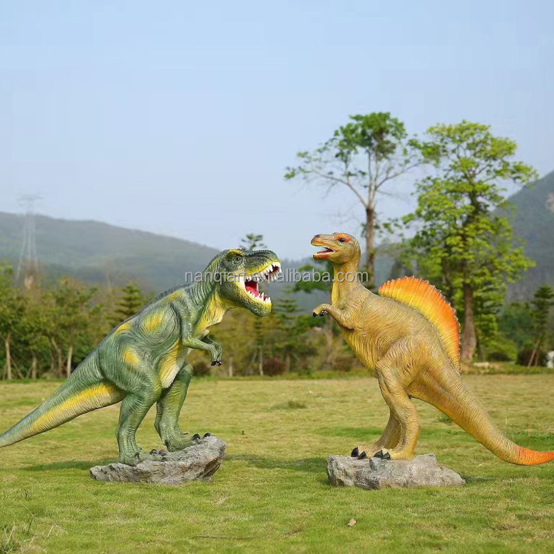 Nanchi Art Hot Sale Animal Dinosaur Statues Large Outdoor Garden Park Decor Sculpture Life Size Fiberglass Dinosaur Statues