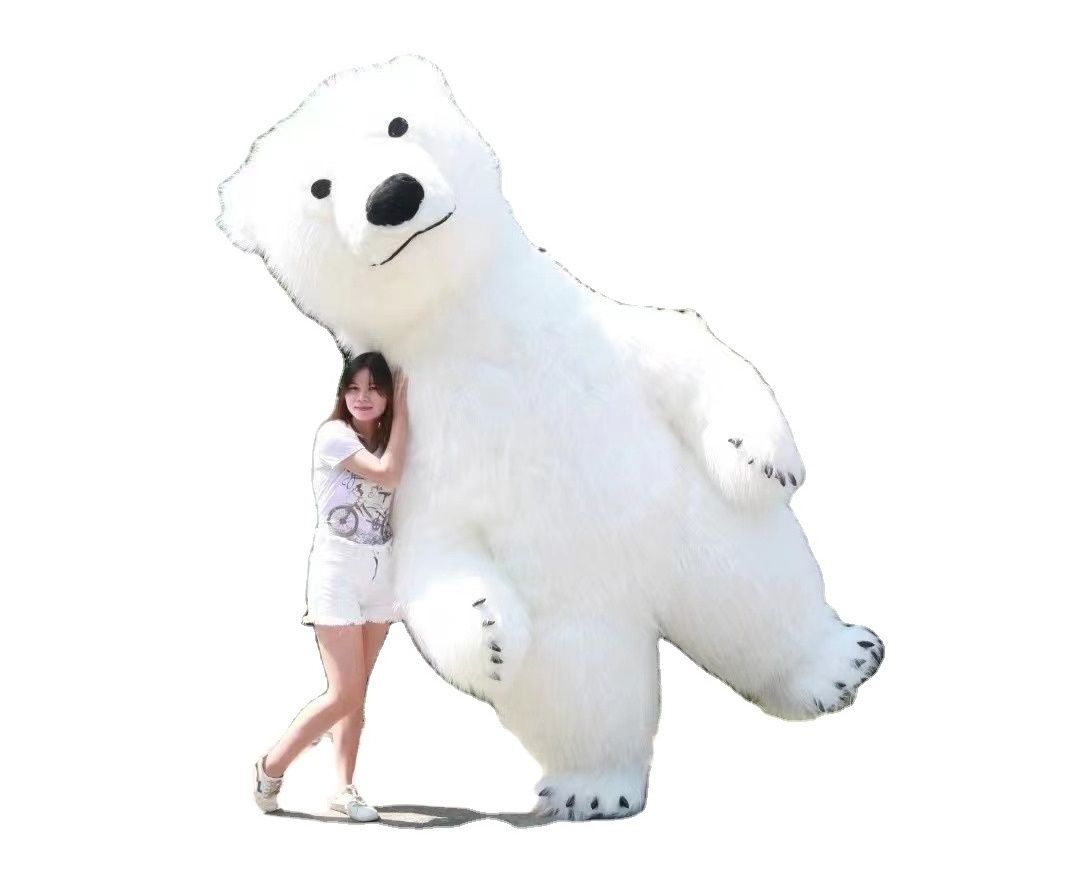 Hot Sale Business Handmade Animal Inflatable Panda Polar Bear Costumes for Performances Attractive Cosplay Suits Performances