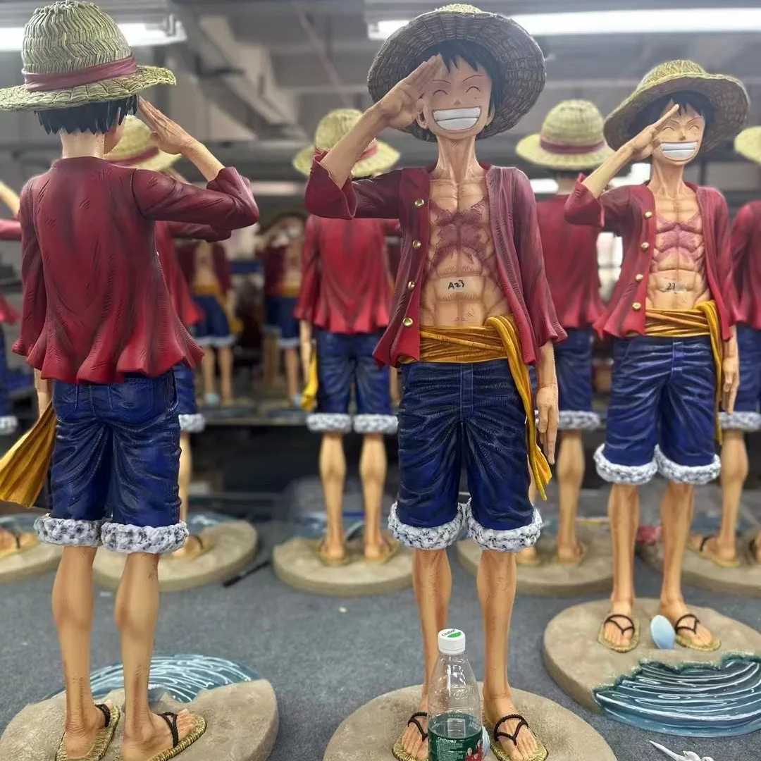 Hot Sale  life size resin Anime statue  Japanese Cartoon Anime Sculpture Luffy Statue 1/2 Anime Luffy Staue Figure