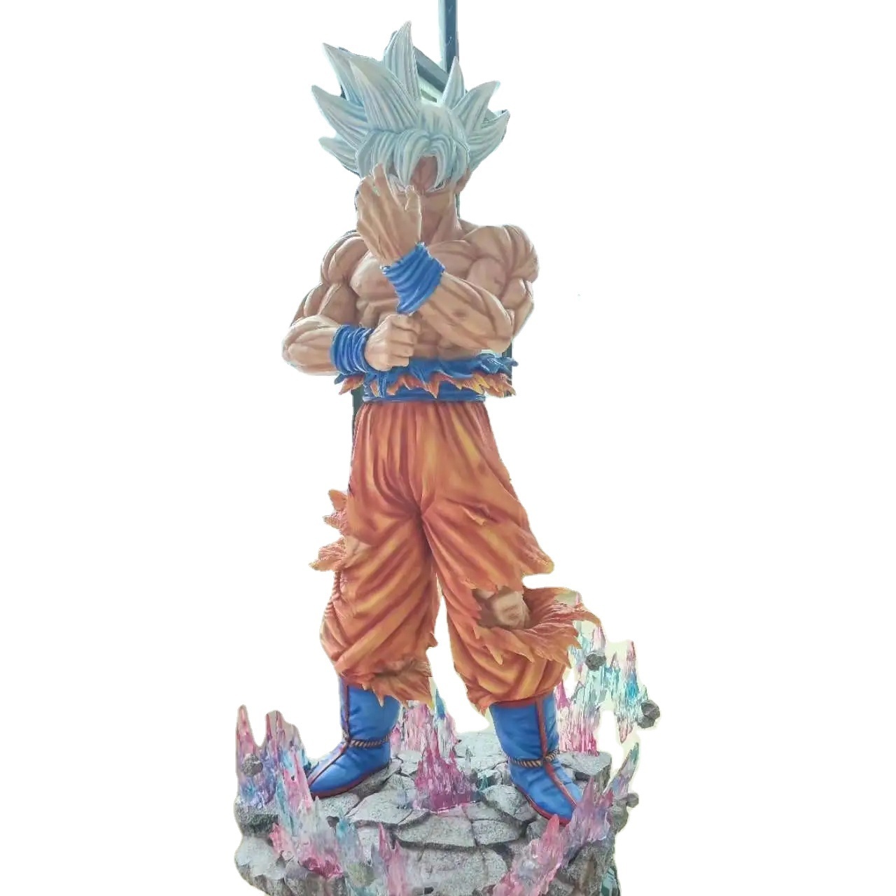 Custom Anime Figure Resin Sculpture Dragon Ball Figure Goku Statue Ultra Instinct Goku Statue Life Size Anime Figure