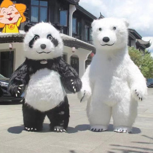 Factory Hot Sale Cartoon Walking Lovely Animal Panda Adult mascot costume for Amusement park