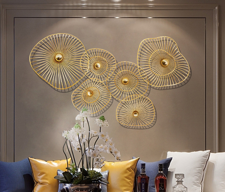 Awesome Dull Gold Wall Art Sculpture Easy Installation On Wall Decoration