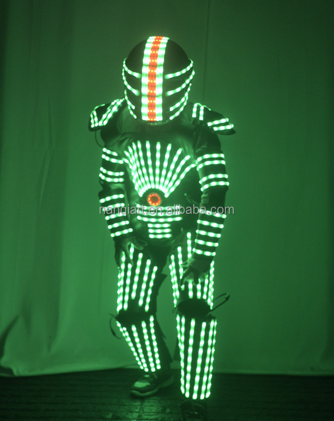 Wholesale Cheap Performance Stilt Costumes Nightclubs Party Props Handmade High Quality Fabrics Colorful Luminous LED Costumes