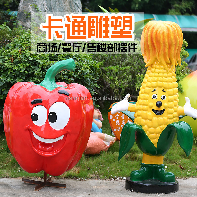 Park Garden Decoration Lifesize Sculpture Art Fiberglass Cartoon Funny Pumpkin Statues