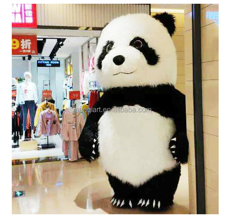 Christmas Party Props Life Size Funny Mascot Costumes Nanchi Hot Sale Cheap Inflatable Cartoon Costumes Bear For Adults