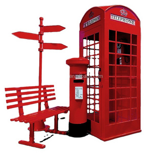 Guangzhou Nanchi Hot Sale Public Telephone Booth Large Amusement Park Decoration Handmade Metal 2M High Antique Telephone Booth