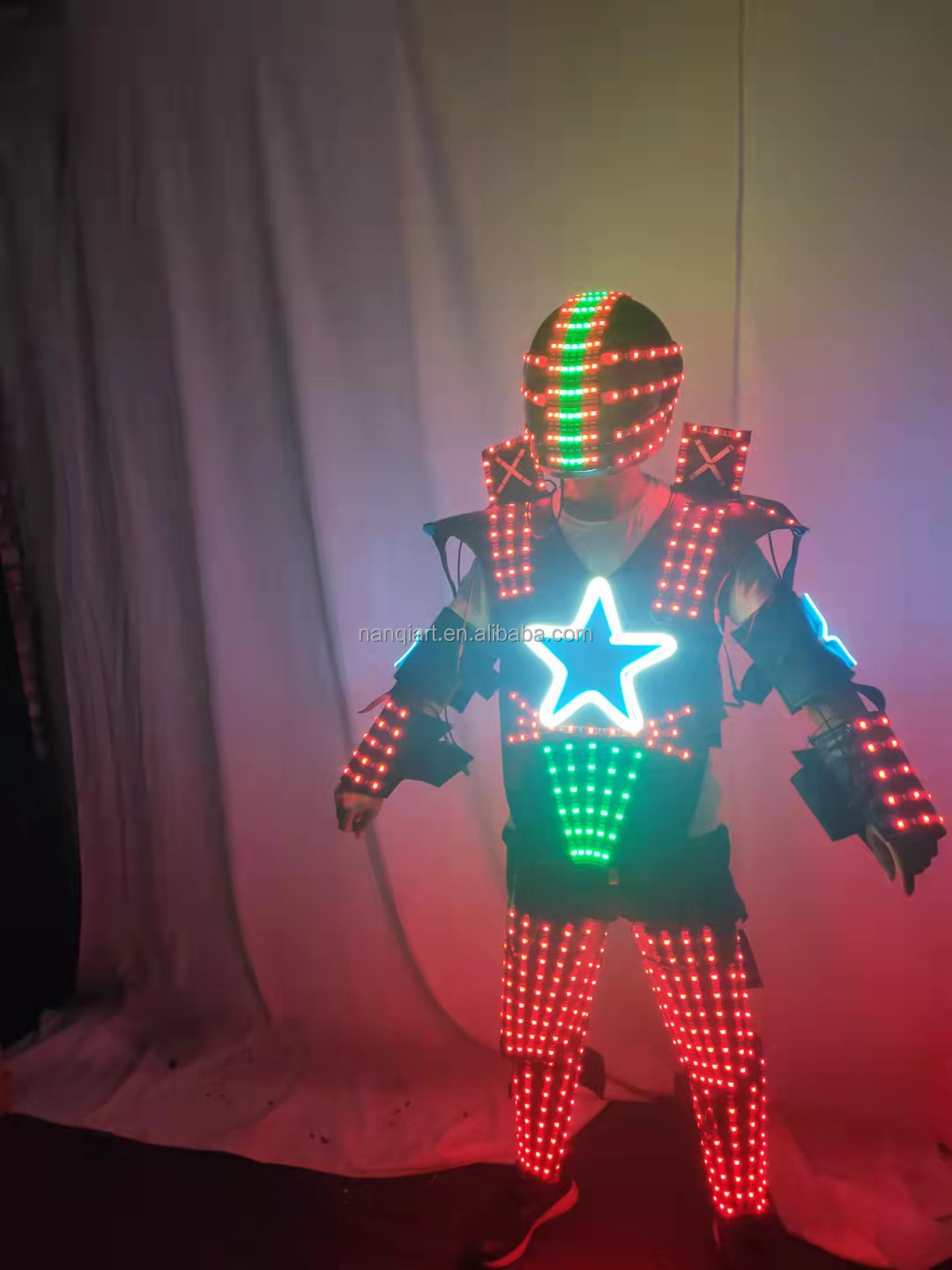 Wholesale Cheap Performance Stilt Costumes Nightclubs Party Props Handmade High Quality Fabrics Colorful Luminous LED Costumes