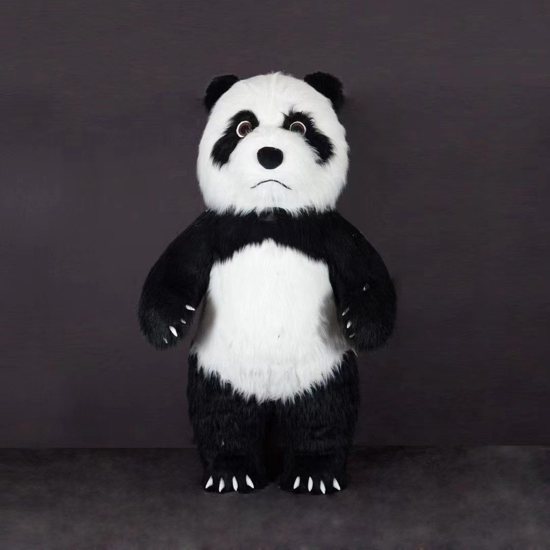 Factory Hot Sale Cartoon Walking Lovely Animal Panda Adult mascot costume for Amusement park