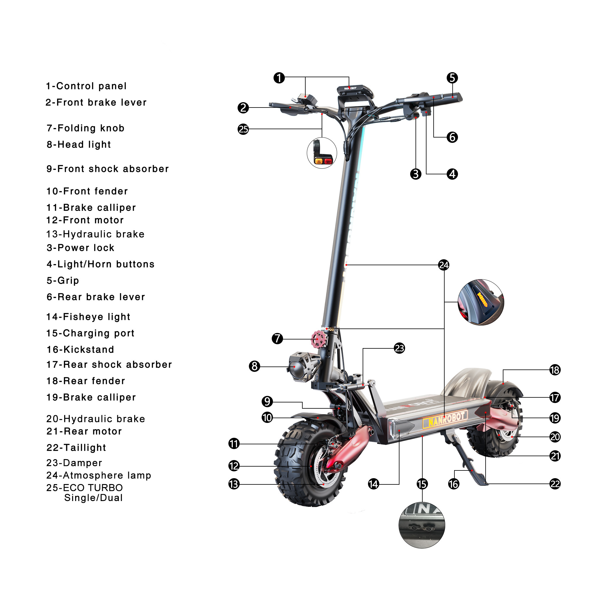 Foldable Superior Quality Fast 2400w Escooter Load 150kg Dual Motor Off Road Electric Scooters For Adults Trottinette Electrique