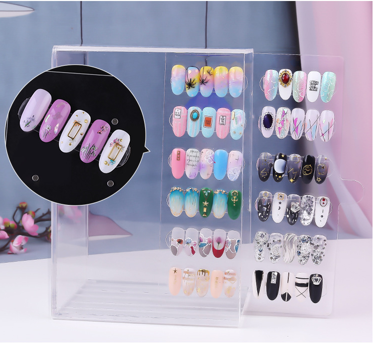 Transparent  Molding Manicure Display Acrylic Showing Stand