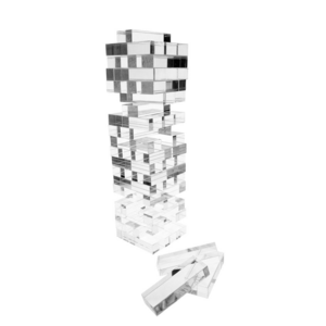 Acrylic Custom Mini Stacking Game Blocks Set Transparent Lucite Giant Tumbling Tower