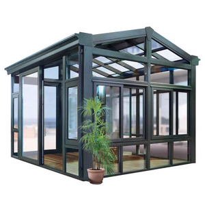 Aluminum retractable pergola outdoor glass house 4 season veranda free standing sunroom