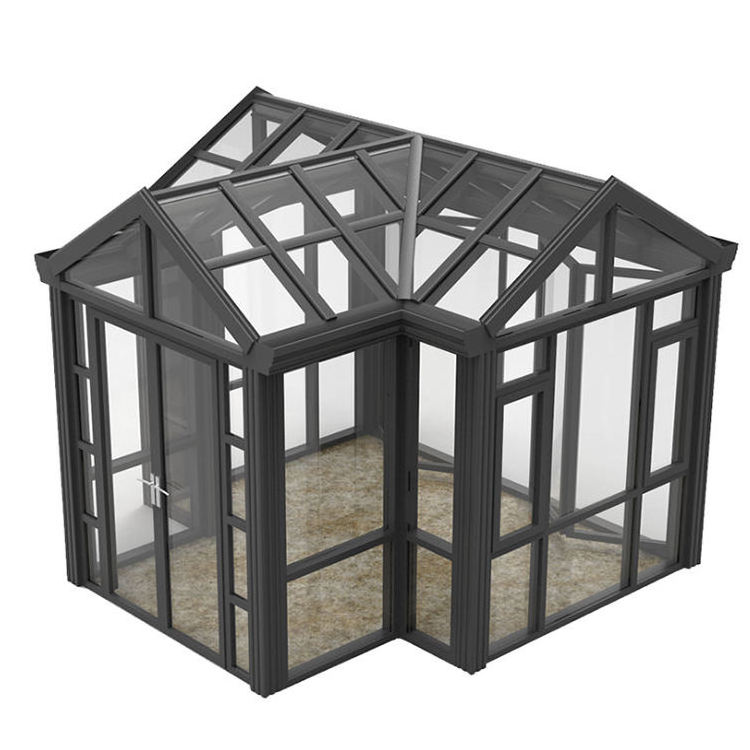 Aluminum retractable pergola outdoor glass house 4 season veranda free standing sunroom