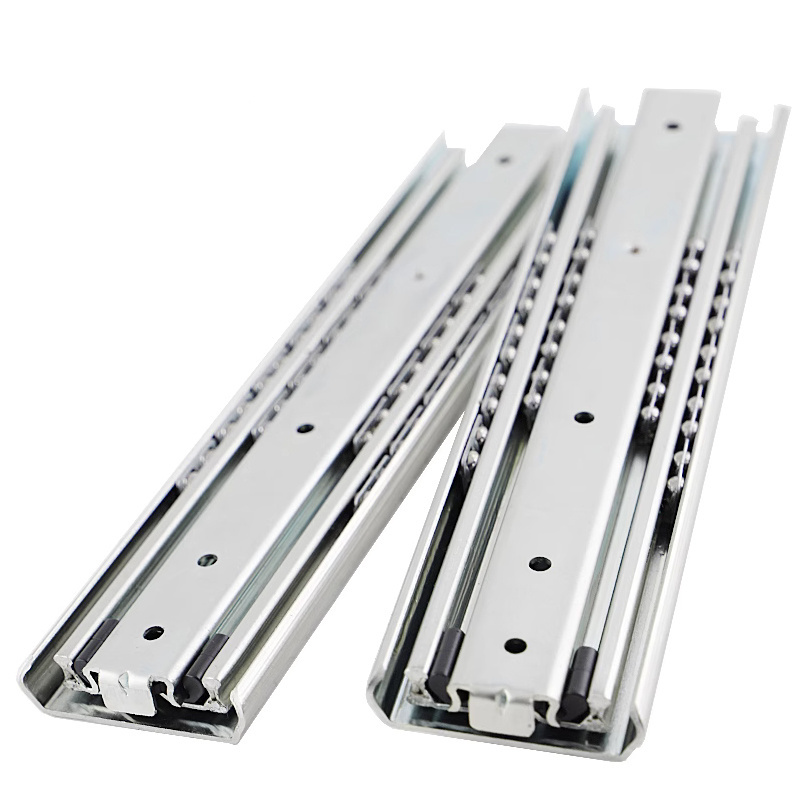 71 wide 20 thick three steel ball industrial telescopic slide medium load cold rolled steel drawer slide bearing 200KG