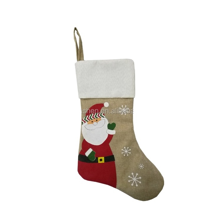 new linen christmas sock free standing christmas stocking