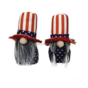 Wholesale 4th Of July Independence Day Mini Patriotic Gnomes Faceless Plush Doll Gnome