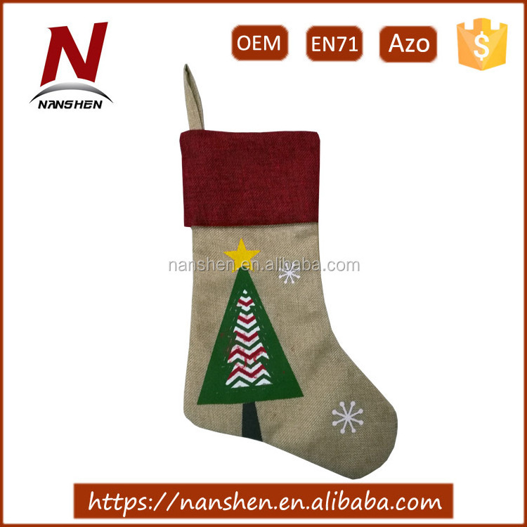 new linen christmas sock free standing christmas stocking