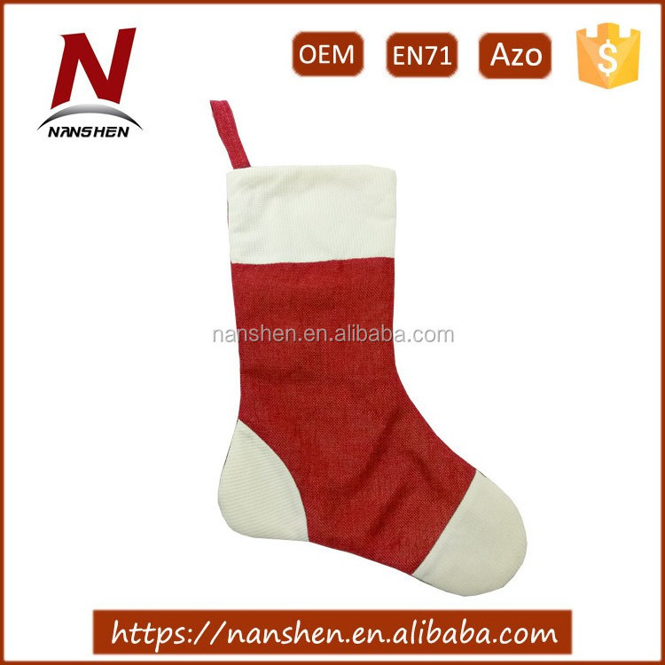 new linen christmas sock free standing christmas stocking