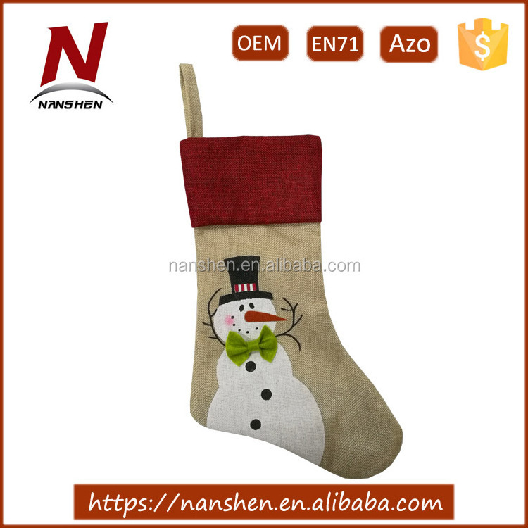 new linen christmas sock free standing christmas stocking