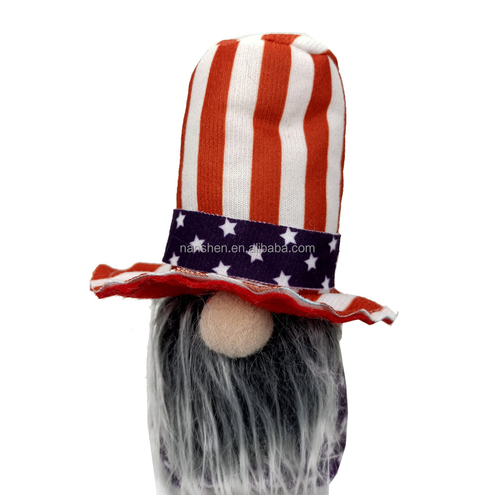 Wholesale 4th Of July Independence Day Mini Patriotic Gnomes Faceless Plush Doll Gnome