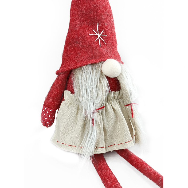 Manufacturers production of Christmas faceless old man long legs sitting decorations, men and women, dwarf old man ornaments