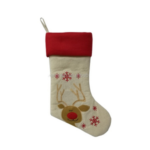 high quality polyester animal stuffed Christmas stocking