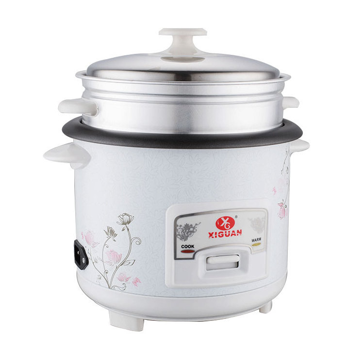 Wholesale Household Kitchen Appliance 2.8L 10 Cup Cylinder Full Body Straight Rice Cooker with Stainless Steel Steamer