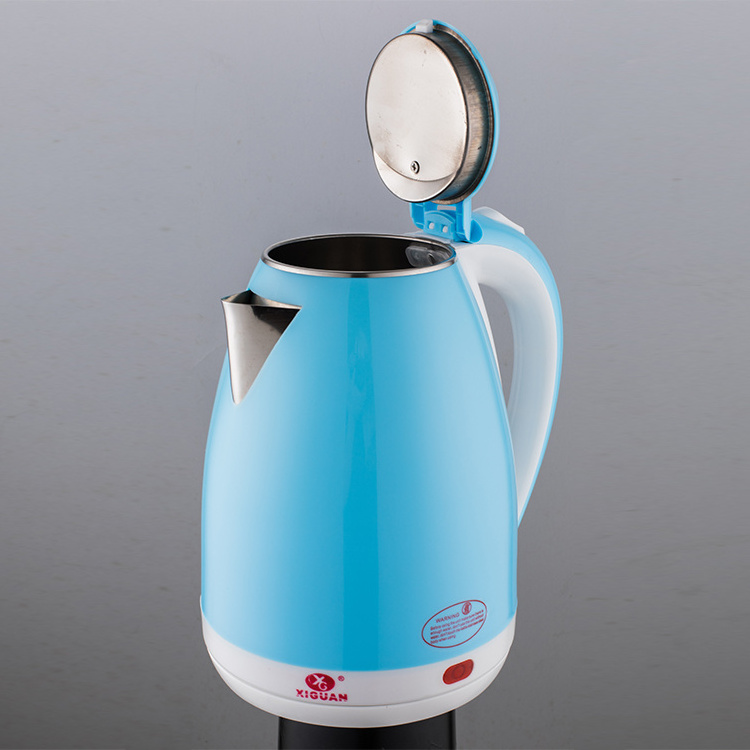 Hot Sell 2.0L 1500W 220V  color plastic shell anti scalding fast electric kettle