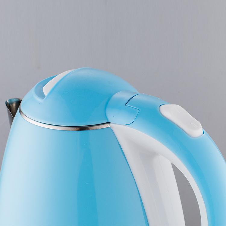 Hot Sell 2.0L 1500W 220V  color plastic shell anti scalding fast electric kettle