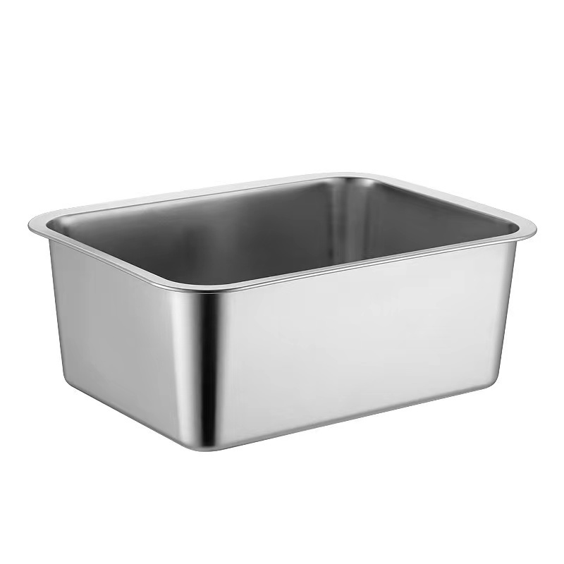 Buffet Food Rectangle Bakery Dessert Serving Tray,Steal Stainless Steel Tray Toilet With Handle Box Cat Litter Pan