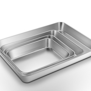 Nansheng Stainless Steel Nonstick Baking Roasting Tray Square Cake Pan Deep Baking Sheet for Oven