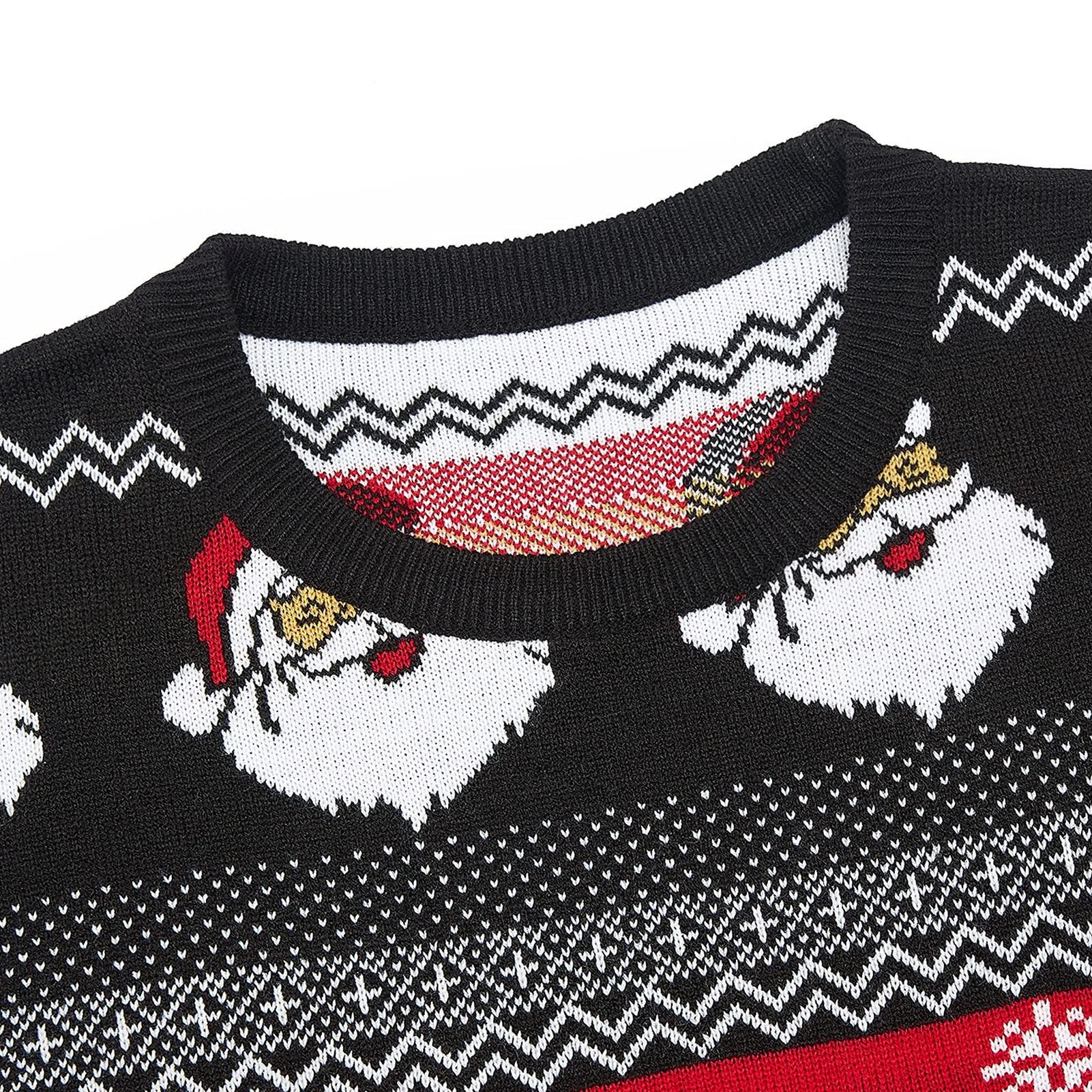 Nanteng Custom OEM ODM 100% Acrylic Santa Claus Snowflake Pattern Jumpers New Ugly Men Pullover Christmas Sweater